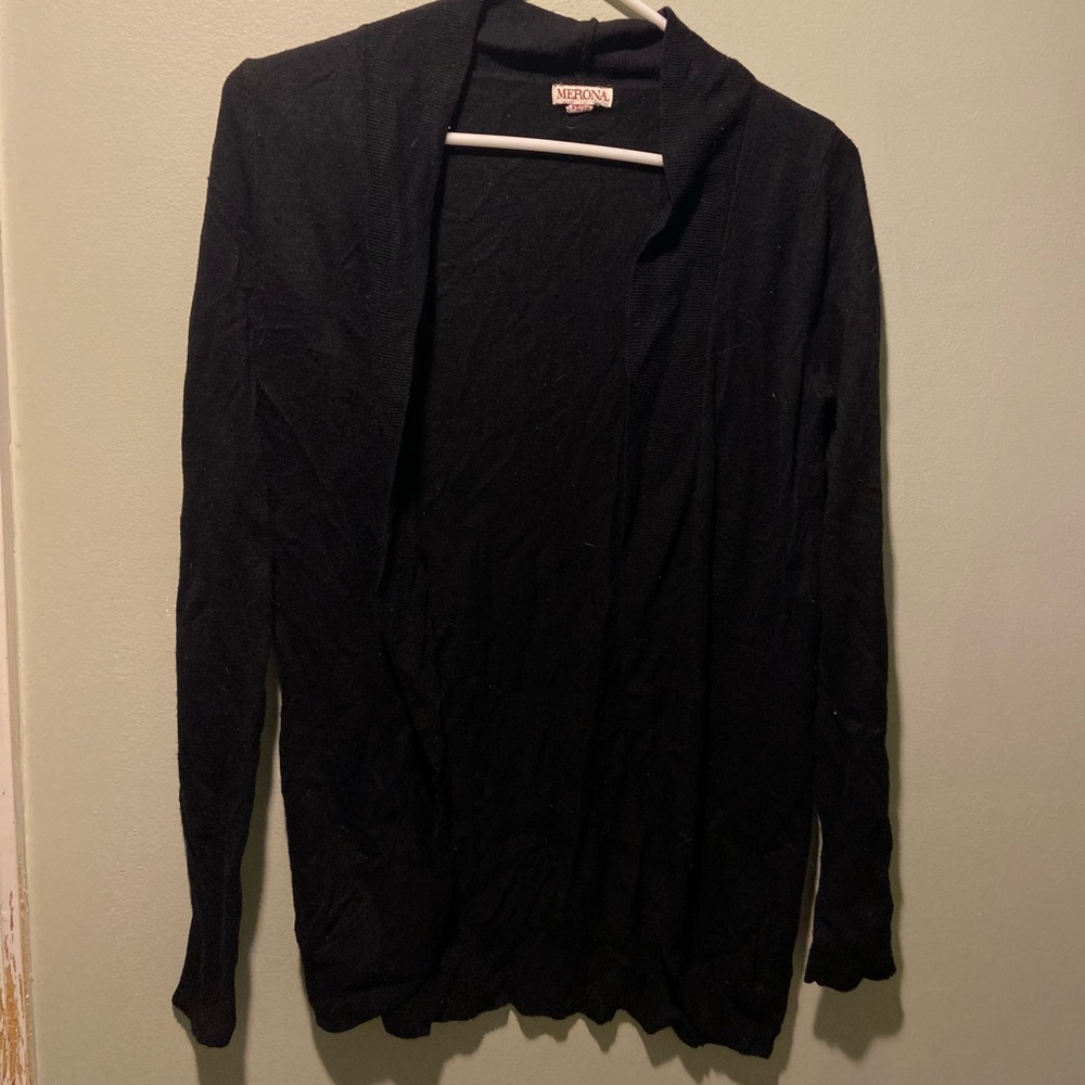 Black cardigan